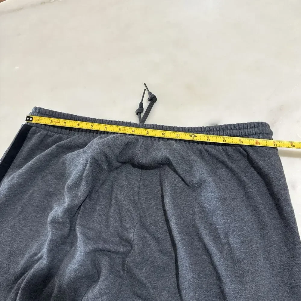 adidas men Essentials 3-Stripes Fleece Pants Size XL Dark Grey Black